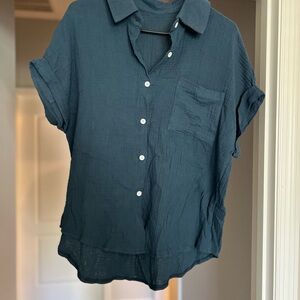 SHEIN Navy Textured Top